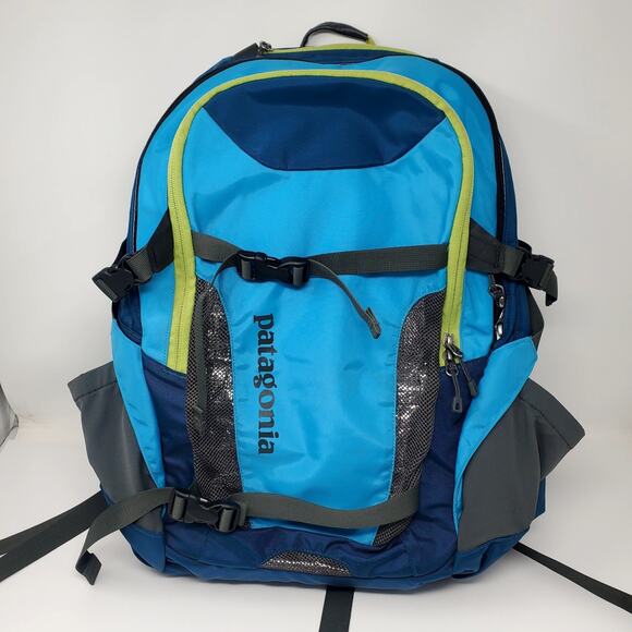 Patagonia Atacama Backpack 28L Bright Blue and green Trim Good condition Adult - Picture 1 of 16